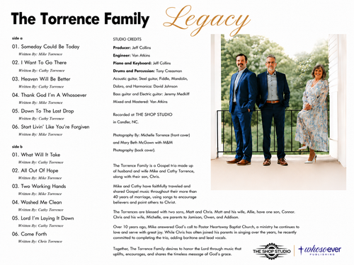 The Torrence Family: Legacy 12" Vinyl Record
